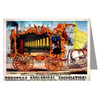 Circus Poster of Horse drawn circus wagon with Calliope c1874 Notecard set : Blank Note Card Sets : Office Products