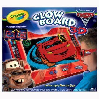 Crayola Color Explosion Cars 2 Glow Board 3D: Toys & Games