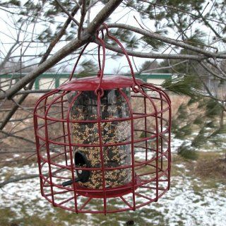 SQUIRREL RESISTANT BIRD FEEDER   MADE OF IRON WITH PLASTIC FOOD CHAMBER  Wild Bird Feeders  Patio, Lawn & Garden