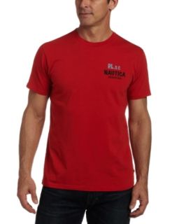 Nautica Men's Logo Swim Club Short Sleeve Tee, Tomale Red, Small at  Mens Clothing store