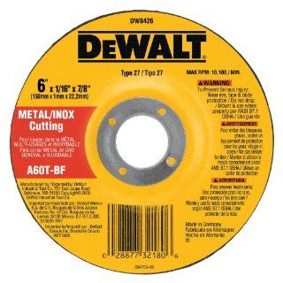 DEWALT DW8426 6 Inch by 1/16 Inch by 7/8 Inch Metal/INOX Cutting Wheel (25 Pack): Home Improvement