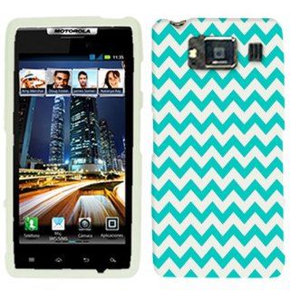 Motorola Droid Razr HD Chevron Zig Zag Turquoise & White Phone Case Cover: Cell Phones & Accessories