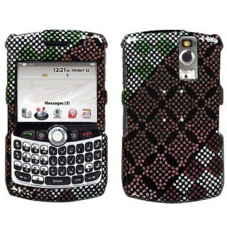 Hard Plastic Snap on Cover Fits RIM Blackberry 8300 8310 8320 8330 Curve Checker Circle Black/Brown Sparkle AT&T, Sprint, Verizon: Cell Phones & Accessories