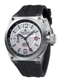 Mens Valiant Silver Dial GMT Watch by Ballast