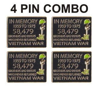In Memory Vietnam War Vet Veteran Lapel Hat Pin Memorial Day 4 PACK: Everything Else
