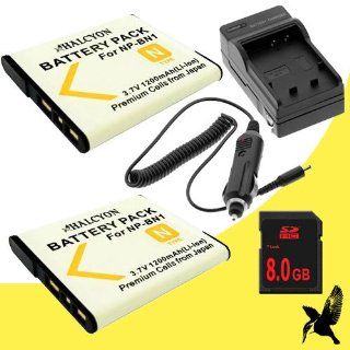 Two Halcyon 1200 mAH Lithium Ion Replacement Battery and Charger Kit + 8GB SDHC Class 10 Memory Card for Sony Cyber shot DSC W620 14.1 MP Digital Camera and Sony NP BN1 : Sony Cybershot Digital Camera Charger And Sd Card : Camera & Photo
