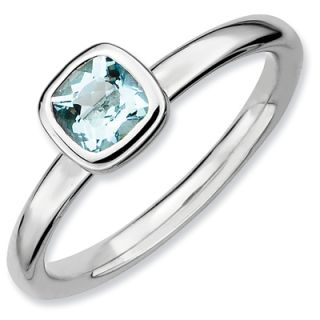 cut aquamarine ring in sterling silver orig $ 49 00 now $ 41 65 free