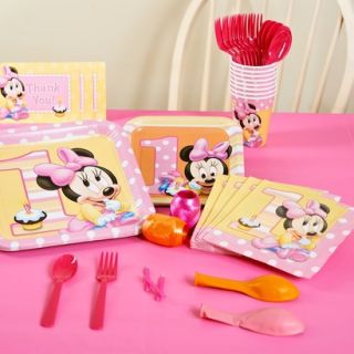 Minnie Mouse 1st Birthday Party Pack for 8   Mul