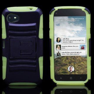 CoverON HYBRID Dual Heavy Duty Hard BLACK Case and Soft NEON GREEN Silicone Skin Cover with Kickstand for HTC FIRST [WCH628]: Cell Phones & Accessories