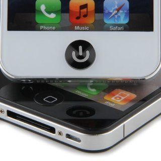 Metal Aluminum Black Home Button Sticker for iPhone 4 4S 5 iPad 2 3: Cell Phones & Accessories
