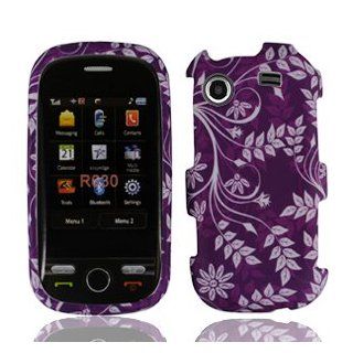 For Samsung Message Touch R630 R631 Accessory   Purple Flower Design Hard Case Proctor Cover: Cell Phones & Accessories