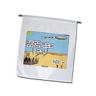 fl_19505_1 Rich Diesslin The Cartoon Old Testament   Exodus 16 2 15 Are We There Yet Bible 40 years forty years directions men God desert   Flags   12 x 18 inch Garden Flag  Outdoor Flags  Patio, Lawn & Garden