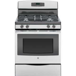 GE Freestanding 5 cu ft Self Cleaning Gas Range (Stainless Steel/Gray) (Common: 30 in; Actual 30 in)