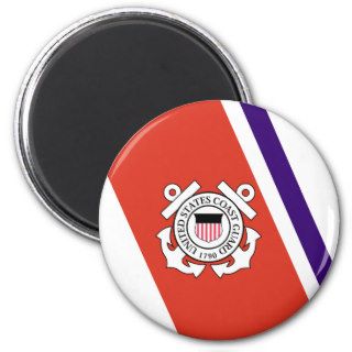 United States Coast Guard Racing Stripe   Left Fridge Magnets