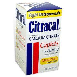 Citracal with Vitamin D, Maximum Dose 630 mg, 60 Caplets: Health & Personal Care