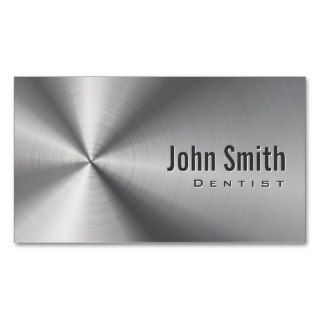 Cool Stainless Steel Dentist Business Card