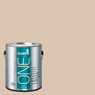 Olympic One 124 fl oz Interior Satin Imperial Sand Latex Base Paint and Primer in One with Mildew Resistant Finish