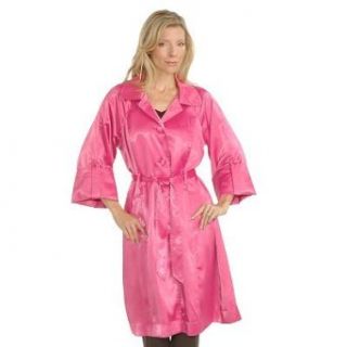 WD.NY Deep Cuff Stretch Satin Trench Coat at  Womens Clothing store: Outerwear
