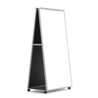Groupwork Mobile Easel with Writing and Tackable Surfaces Frame Color: Black : Dry Erase Boards : Office Products