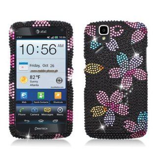 Aimo PNP8010PCLDI651 Dazzling Diamond Bling Case for Pantech Flex P8010   Retail Packaging   Sakura Flowers: Cell Phones & Accessories