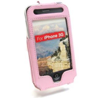 CoverON Pink Faux Leather Cover case with Belt Clip For Apple iPhone 3G Forza: Cell Phones & Accessories