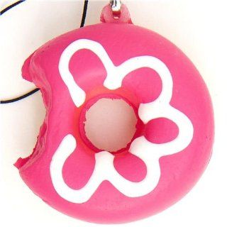 pink donut squishy charm with white sauce: Toys & Games