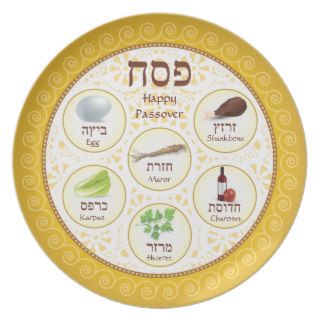 Passover Golden Yellow Doily Seder Plate
