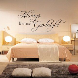 Wall Room Art Mural Decal Sticker Home Decor Always Kiss Me Goodnight Letters   Nursery Wall Decor