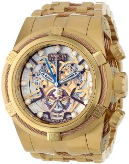 Invicta Men's 13756 Bolt Reserve Chronograph Rose Gold Tone and Beige Dial 18k Gold Ion Plated Stainless Steel Watch: Invicta: Watches
