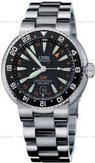 Oris TT1 Divers GMT Date Mens Automatic Watch 668 7639 8454MB: Oris: Watches