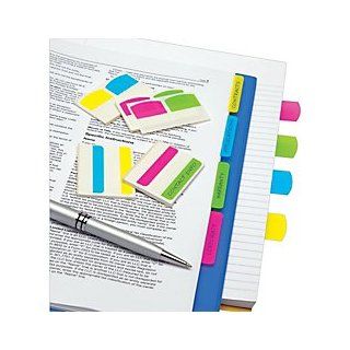 Redi Tag(R) Removable Index Tabs, Assorted Colors, 1 1/16In. X 1 1/4In., Pack Of 48 : Binder Index Dividers : Office Products
