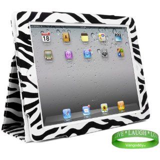 The NEW Apple iPad 3 Animal Print Smart Cover Leather Case Sleep Function and Built In Stand (Classic Velveteen Zebra Pattern): Computers & Accessories