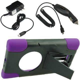 BW Armor Video Stand Protector Hard Shield Snap On Case for AT&T Nokia Lumia 1020 + Car + Home Charger Purple: Cell Phones & Accessories