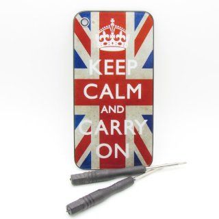 Keep Calm and Carry On,back Glass Replacement Battery Cover, Back Plate Housing Includes Free Tool, Will Only for iPhone 4s (not fit any iphone 4): Cell Phones & Accessories