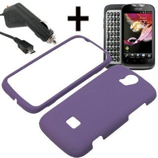 BW Hard Shield Shell Cover Snap On Case for T Mobile Huawei myTouch Q U8730 + Car Charger Purple: Cell Phones & Accessories