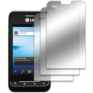 3 Pack Mirror Screen Protector for LG Optimus 2 II AS680: Cell Phones & Accessories