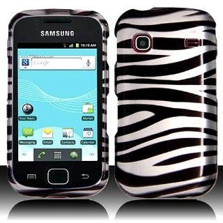 Silver Black Zebra Stripe Hard Cover Case for Samsung Repp SCH R680: Cell Phones & Accessories