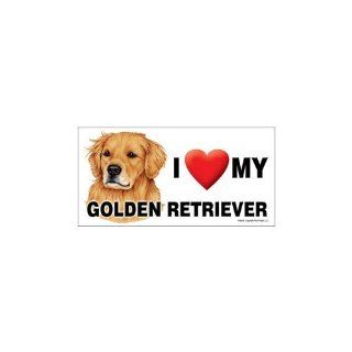 I Love my Golden Retriever Dog 8''x4'' Magnet: Kitchen & Dining