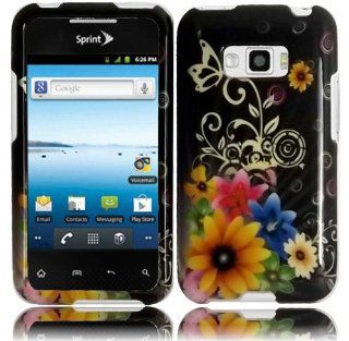 Chromatic Flower Design Hard Case Cover for LG Optimus Elite LS696: Cell Phones & Accessories