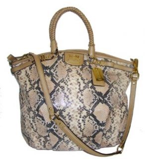 Coach Madison Embossed Leather Python Lindsey Convertible Handbag 19632 Natural: Clothing