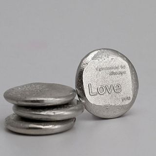cast pewter love tokens by lancaster & gibbings