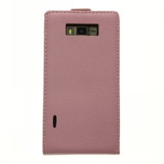 Easygoby Up Down Open Folio Design Luxury Leather Case Magnet Flip Cover For LG Optimus L7 P700 P705 Pink: Cell Phones & Accessories