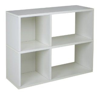 Way Basics Chelsea 2 Shelf Bookcase, White   Bookshelf