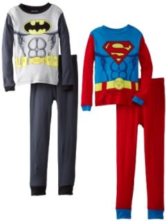 Batman Boys 8 20 and Superman 2 Pack Cotton Pajama Set, Assorted, 8: Clothing