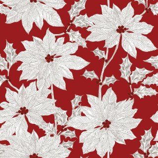 Jillson Roberts Full Ream Christmas Gift Wrap, White Poinsettia, 833 Feet x 30 Inch (XB696) : Gift Wrap Paper : Office Products