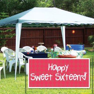 Happy Sweet Sixteen 16th Birthday 2'x4' Vinyl Banner  Business And Store Signs 