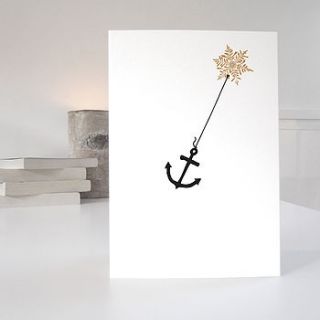 anchor christmas card by purpose & worth etc