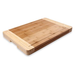 Adeco 100 percent Natural Bamboo 1.44 inch Thick Chopping Board
