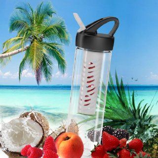 Infuser Water Bottle 25 oz Infusion Sports Bottle. USA made, BPA free Fruit and Flavor Infuser Water Bottle with Twist On lid and Flip Top Drinking Spout by Cold Infusion : Sports & Outdoors