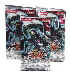 Yu Gi Oh   The Shining Darkness   Booster Pack (Lot of 3): Toys & Games